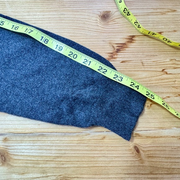 Tasso Elba Men's Medium V-Neck 100% Fine Cashmere Argyle Sweater Gray - Picture 7 of 8